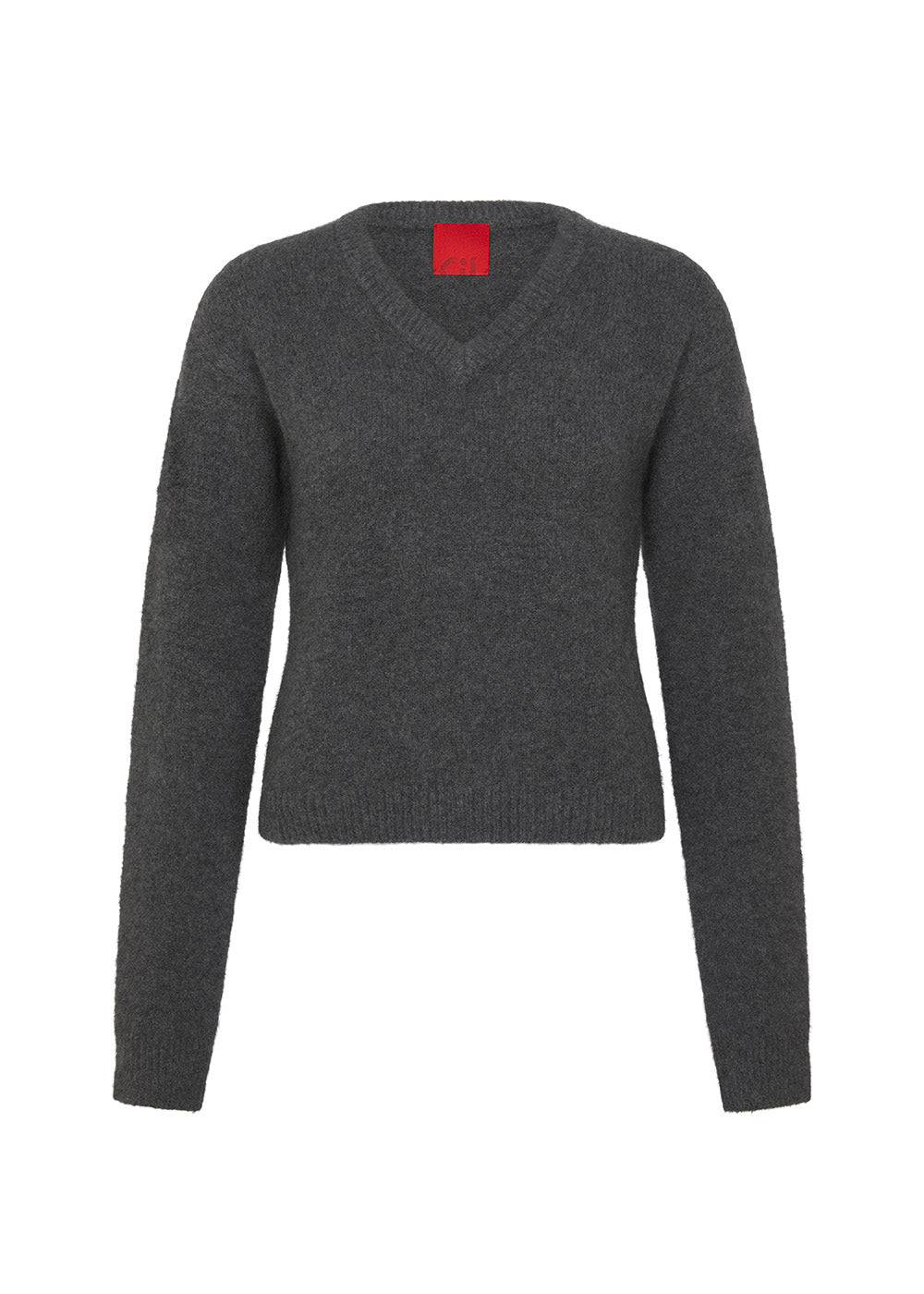 Gray V-Neck Jumper