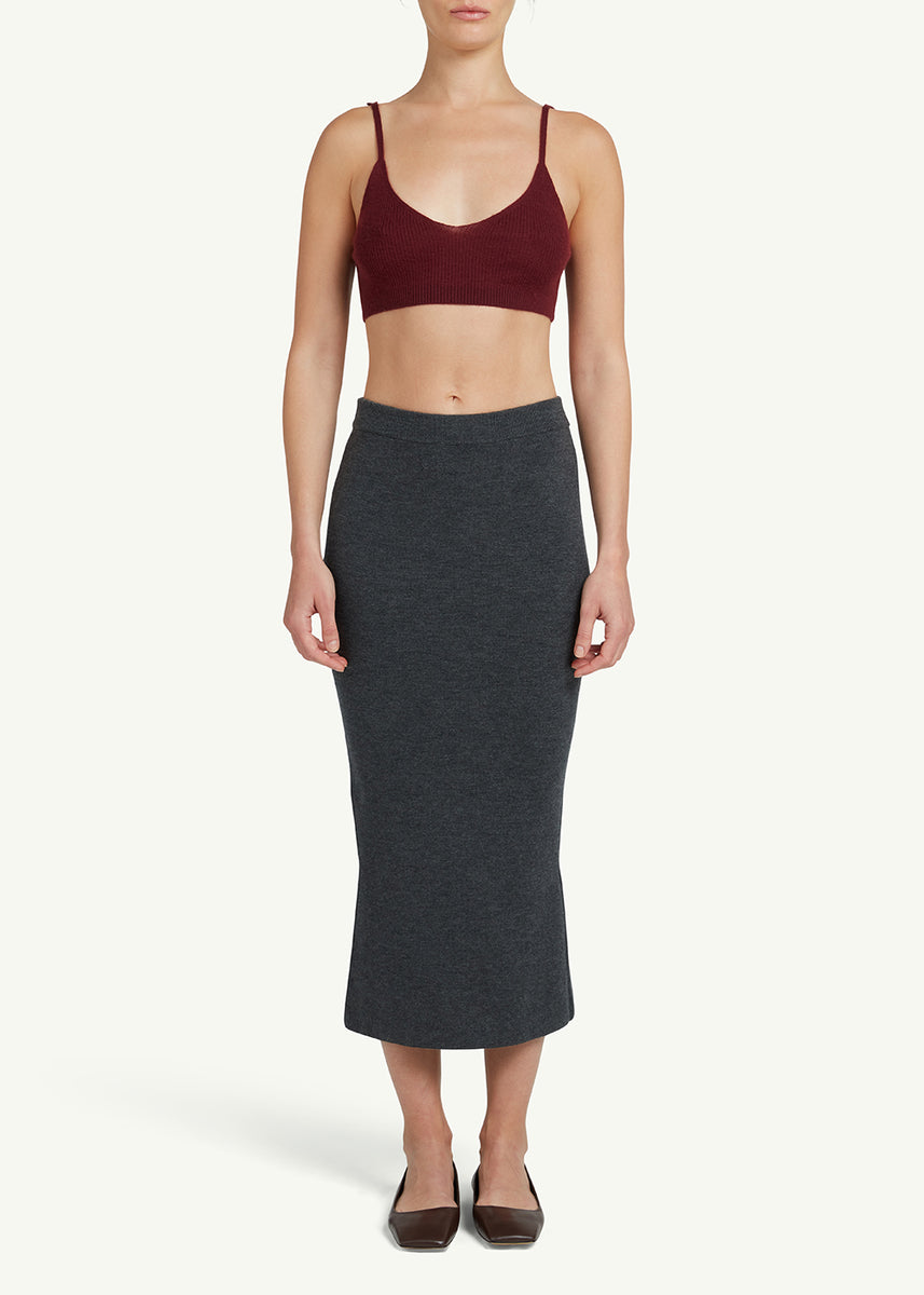 Dark Red Cashmere Bralette – CiL