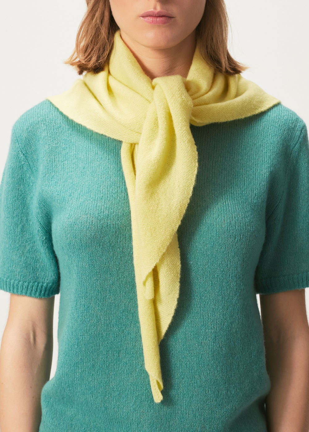 YELLOW TRIANGLE CASHMERE SCARF – CiL