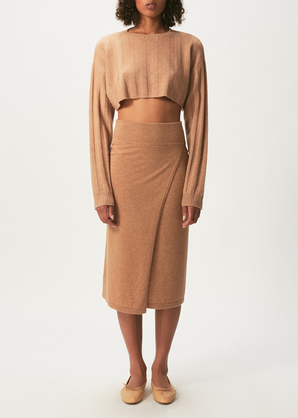 Camel best sale cropped jumper
