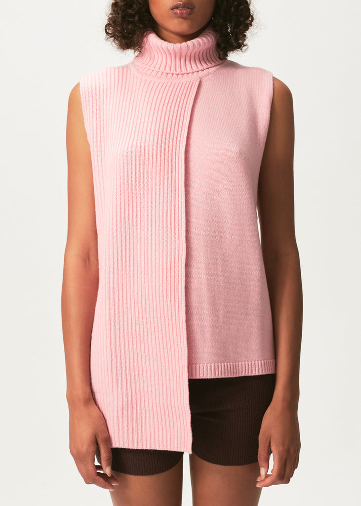 Tania Turtleneck Ribbed Vest