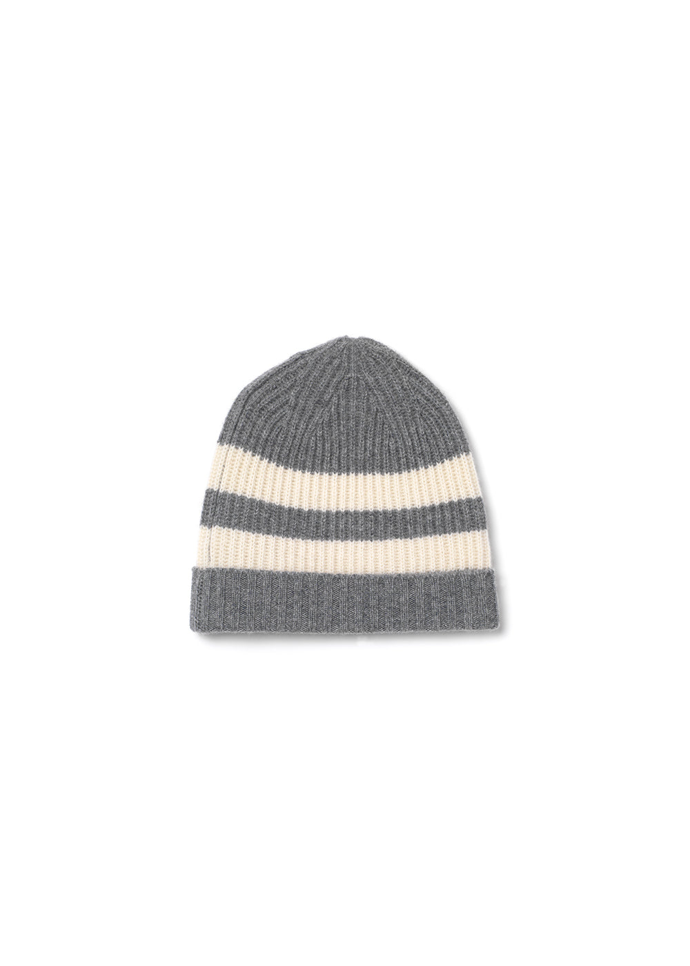 Cashmere in Love Kids Bibi striped cashmere beanie - White